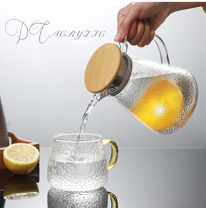 PC acrílico hervidor de agua fría restaurante resistente al calor a prueba de caídas bebida jar de jugo de plástico de alto valor acrílico hervidor de agua fría