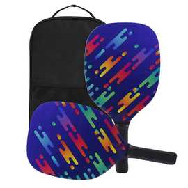 1套 颜色：图片色 材质：木+碳纤维 7层杨木匹克球拍木质2支球拍+