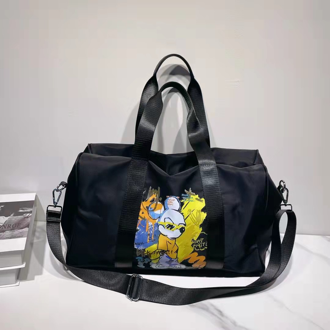 men and women Travelling bag capacity nylon One shoulder Handbag Cartoon printing Inclined shoulder bag leisure time motion luggage Bag