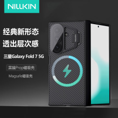 NILLKIN に適したサムスンフォールド 7 5G 折りたたみマグネットケース透明ミラーカバーブラケット保護カバーブラックミラー