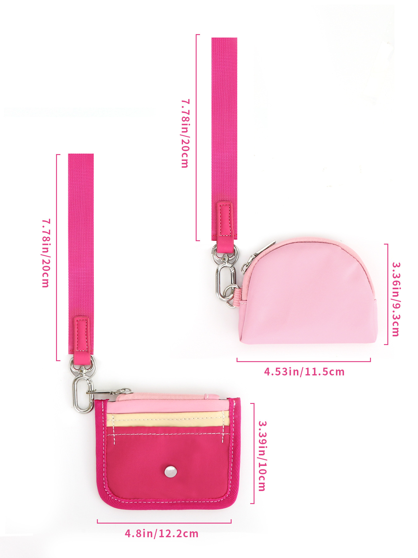 82g Weight Polyester Lining Material Zipper Closure Type Coin Purse Bags Type 1 Piece Quantity Daily Occasion Nylon Material Solid Color Pattern All Seasons Season Unisex Gender Simple Style Style Semicircle Shape Pink + White Black Black Gray Nylon Solid Color Semicircle Clutches 10