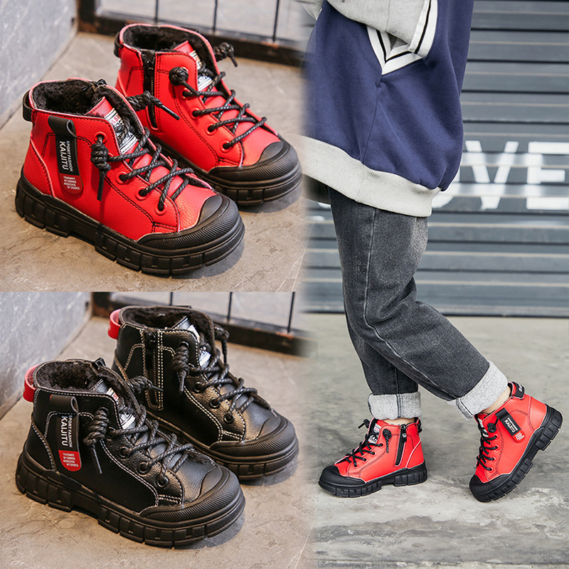 Boys Martin boots 2021 winter new childr...