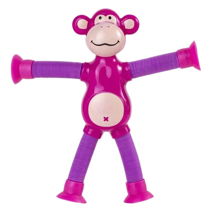 Variedad telescópica tubo juguete diversión nuevo rompecabezas exótico descompresión tramo tubo pop tubo nuevo mono con luz