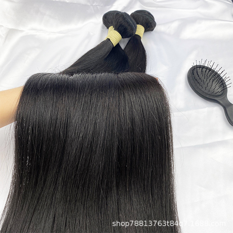 8A pelo brasileño pelo recto tejer paquetes de pelo humano real cortina de pelo presionado color tira recta