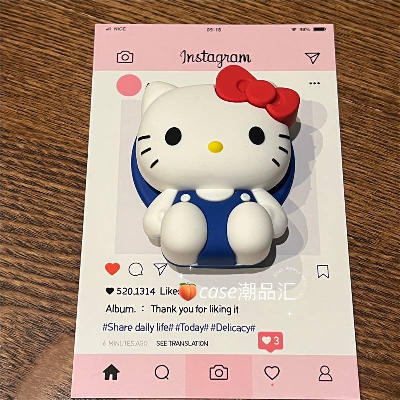 【バブルソーユニバーサル】ハローキティ マグネットスタンド KTキャット 格納式エアバッグ ペーストスタンド 取り外し可能|undefined