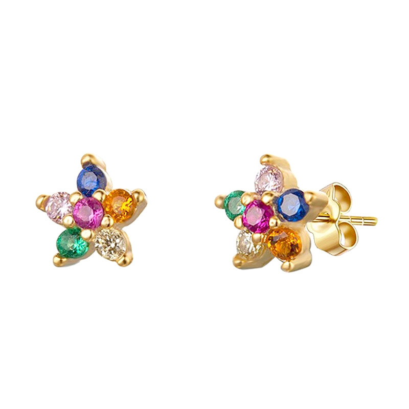 Zircon Inlay Material 1 Pair Streetwear U Shape Waves Heart Shape Inlay 925 Sterling Silver Copper Zircon Drop Earrings Ear Studs