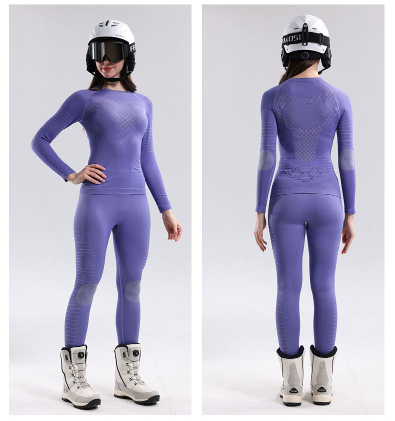 X-BION Sports Skiing Functional Underwear Women's Sweat-Wicking Warm Compression Tight-Fitting Sweat-Absorbing Quick-Dry_voghion.com