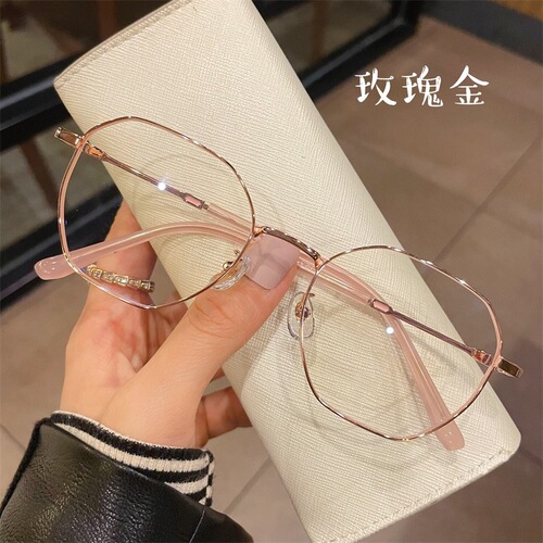 Xiaohongshu anti-blue light radiation myopia glasses frame for women, can be equipped with prescription plain-faced computer eye protection eye frame