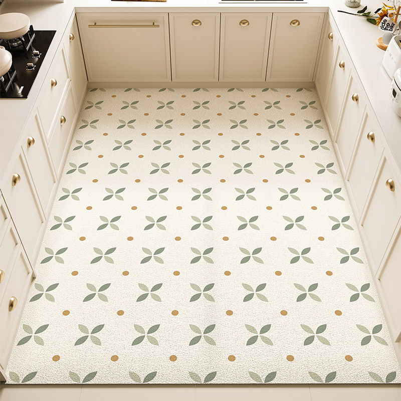 Fresh and Simple Diatomaceous Earth Kitchen Mat, Water and Oil Absorbent Bathroom Mat, Bedroom and Living Room Dirt-Resistant, Non-Slip, Easy to Maintain Carpet