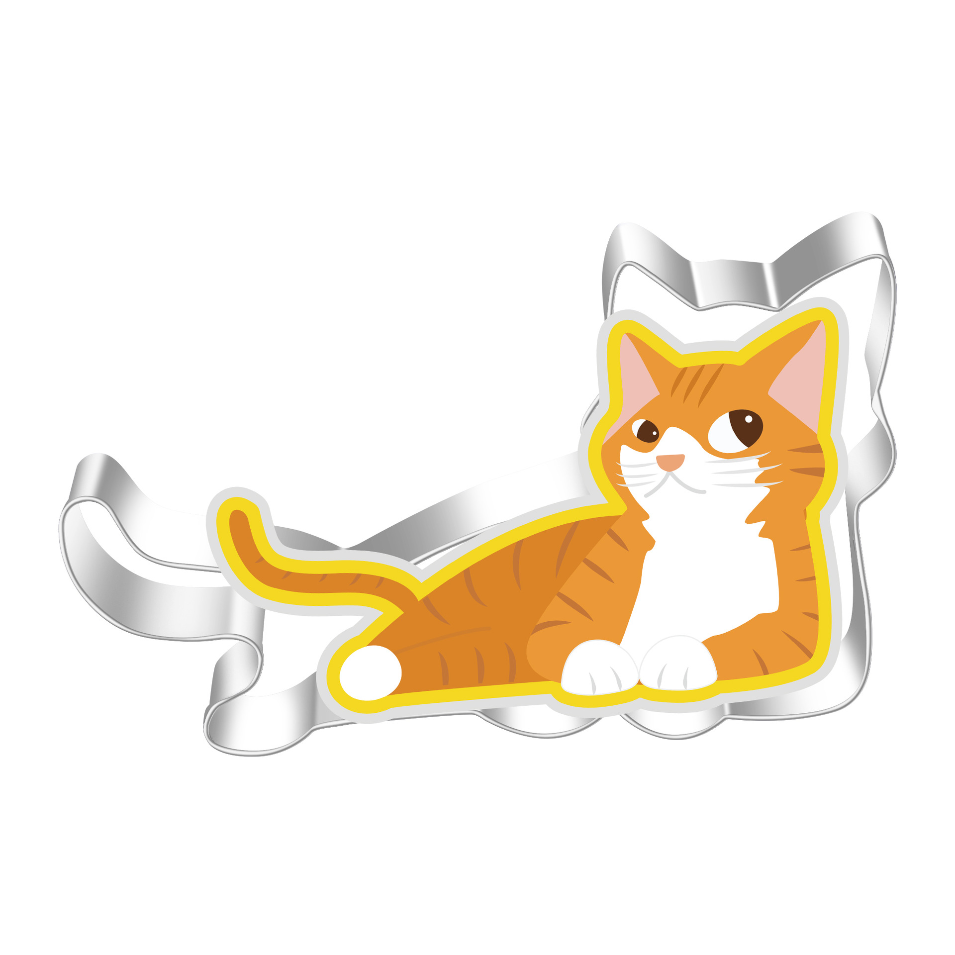 Acero inoxidable galleta molde de dibujos animados animales gatito ratón corte DIY pan al vapor herramienta para hornear