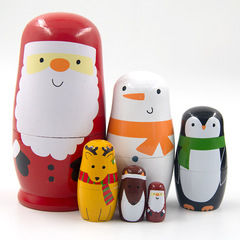 卸売りロシア人形六階サンタクロース木造工芸品ホームスポット置物祝日プレゼント