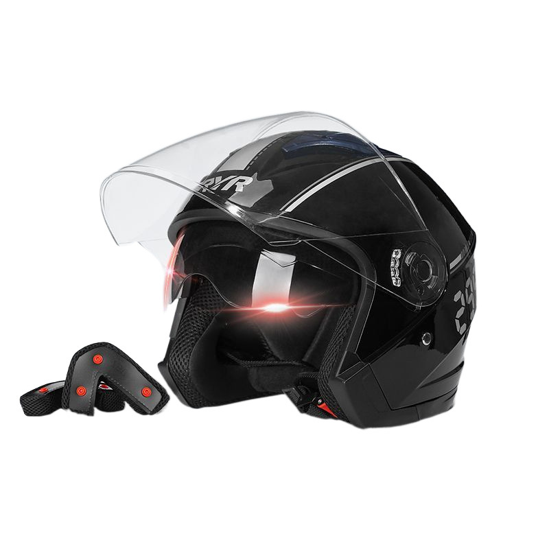 더블 렌즈 전기 자동차 배터리 자동차 오토바이 헬멧 남자와 여자의 사계절 반 태양 겨울 풀 헬멧