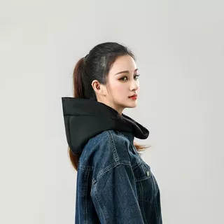 假帽子领连帽可拆卸单独秋季纯色百搭牛仔衣帽男女羽绒服装饰假领