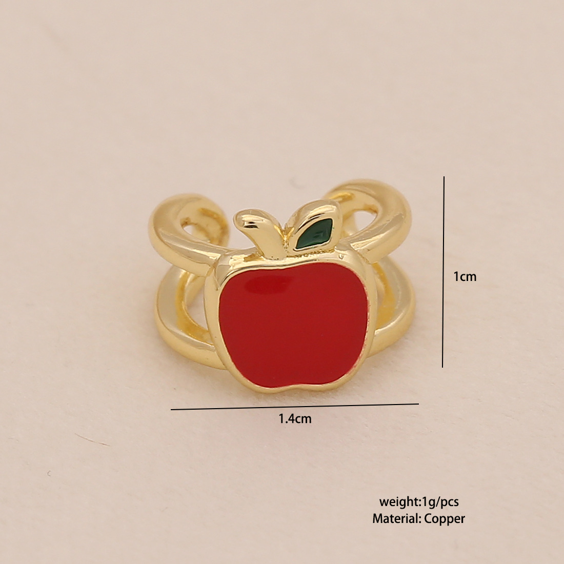 Pendientes tipo clip de cereza y fresa