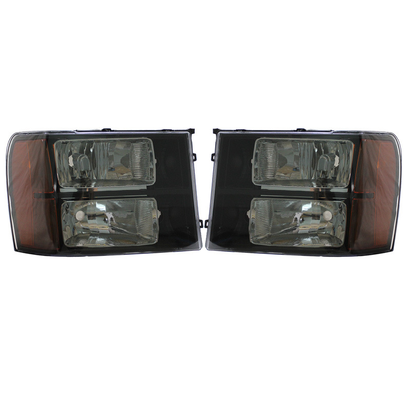 Aplicable a GMC07-13 Sierra faro medio ensamblaje halógeno original modelo negro con reflector lateral amarillo