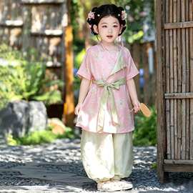 2026新款春夏男女童汉服春夏表演服唐褙子中国风六一可爱演出服