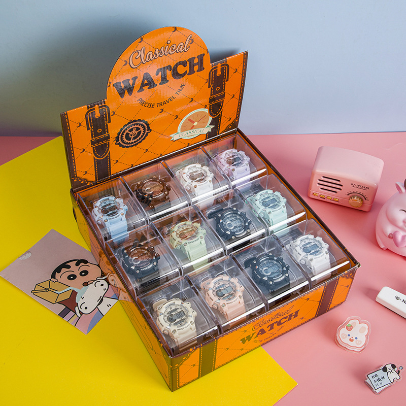 Dashi serie caja electrónica reloj popular luminoso impermeable reloj para estudiantes hombres y mujeres simple reloj deportivo