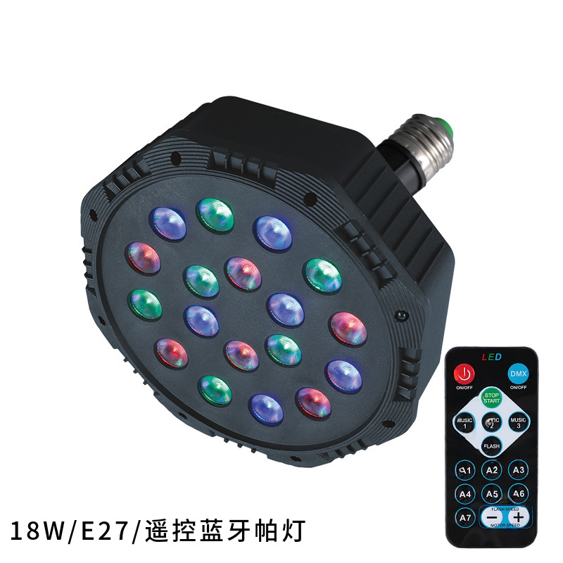 Luz LED de escenario con 36 cuentas, control remoto y Bluetooth, iluminación colorida para bodas y eventos