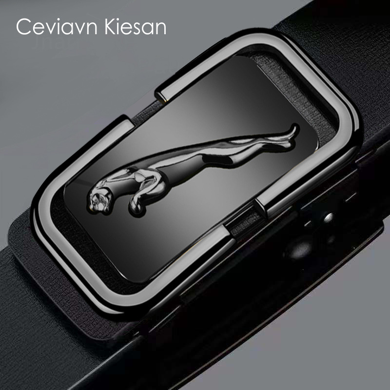 Ceviavn kiesan correa de cuero de los hombres Venta caliente desdentado hebilla automática de negocios fabricante de Cinturón de piel de vaca en stock