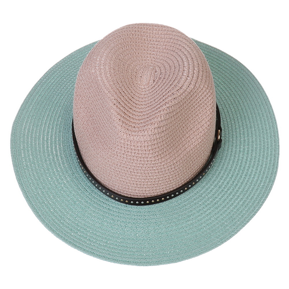 للجنسين أسلوب بسيط متعدد الألوان طنف كبيرة قبعة فيدورا display picture 9
