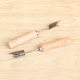Wooden handle pineapple shovel V-shaped eye-digging peeler peeler pineapple knife pineapple fork spot wholesale