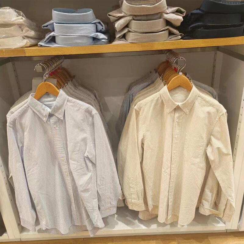 Japanese Single Autumn Men's Oxford Shirt Long-Sleeved Business Casual Shirt E 452298 470294 467442