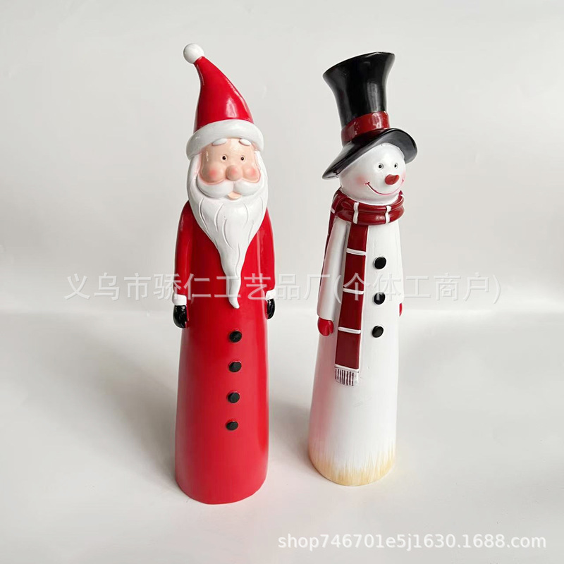 新しいクリスマスプレゼントルドルフ装飾品人形置物樹脂工芸品小人白ひげ老人聖|undefined