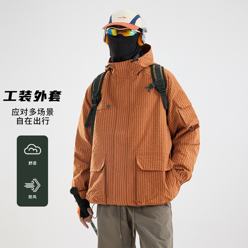 Couple's Style Mountain Outdoor Spring and Autumn 2026 New Hooded Jacket Workwear Coat Group Purchase Customization