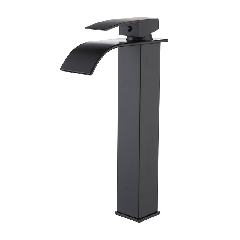 Grifo para Lavabo de Cascada – Núcleo de Cobre, Agua Fría/Caliente, Ideal para Baño o Cocina