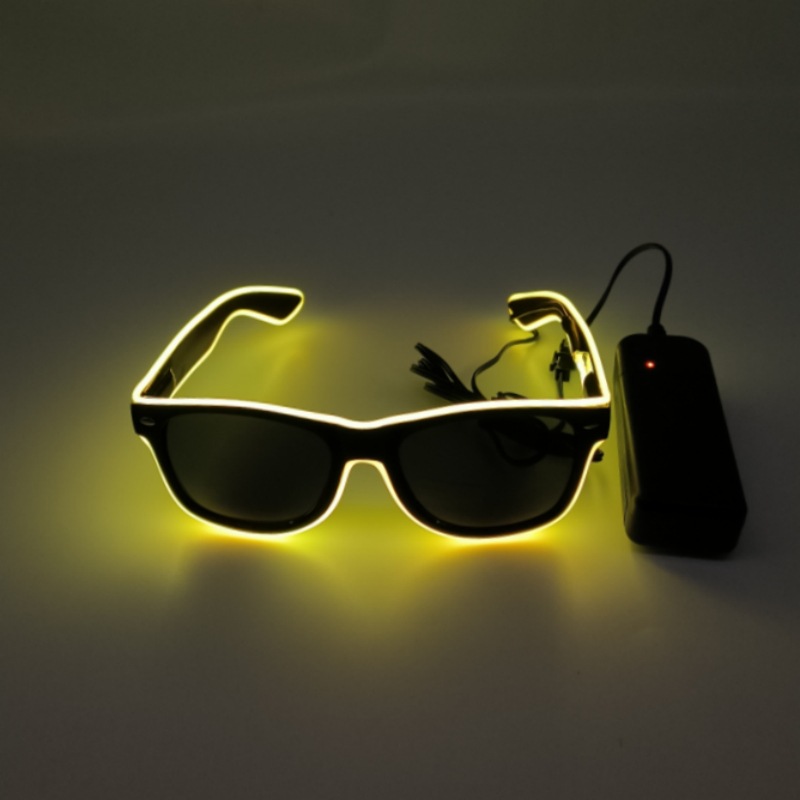 Fábrica directa fiesta gafas luminosas bar espectáculo gafas luminosas props cool led rescate fluorescente