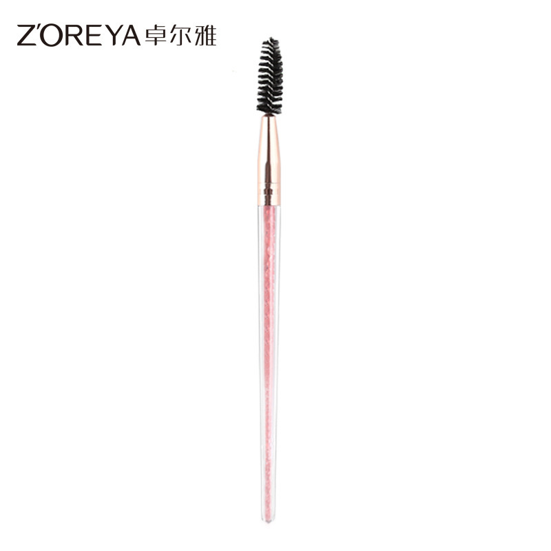 ZOREYA solo corrector cepillo de cejas cepillo al por mayor herramientas de belleza maquillaje labio cepillo de plástico mango taladro interior cepillo de pestañas