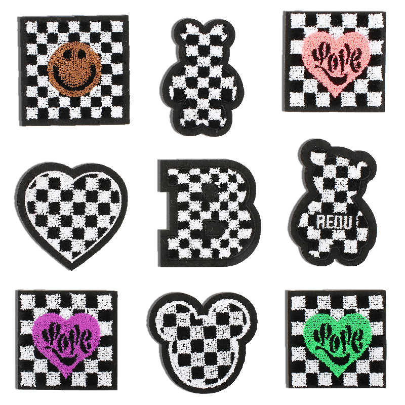 embroidery cartoon bear love letter embroidery cloth sticker Internet celebrity embroidery Patches sticker