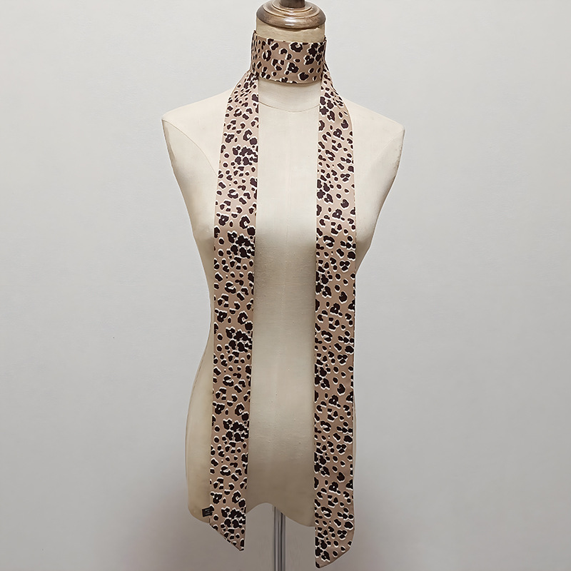 韓国版の細い細い長さの小さいスカーフの女性はバッグの取っ手を縛って春夏の秋のシフォンのプリントの小さいスカーフのマフラーを持ちます。|undefined