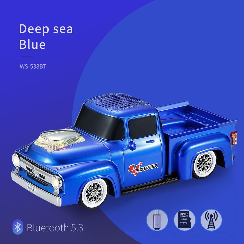 WS538ピカピカ車モデルbluetoothスピーカー重サブウーファ無線音響対外貿易ギフトライト付きスピーカースポット|undefined