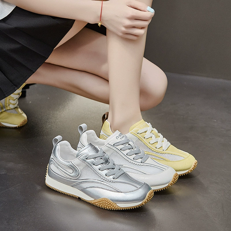 Немецкая Обувь Женская Обувь 2025 Новый Летний Дышащий Мягкий Нижний Ретро Дикий Повседневная мода Спортивная Маленькая Белая Обувь Женская