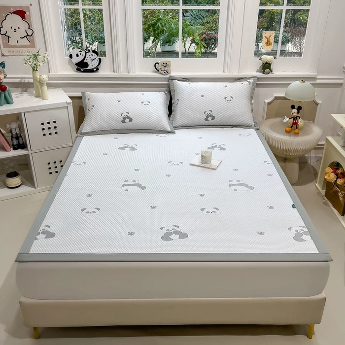 2025 новый тип коврика с прохладными ледяными бобами - коврик с цветочным мультяшным рисунком, набор из трех предметов