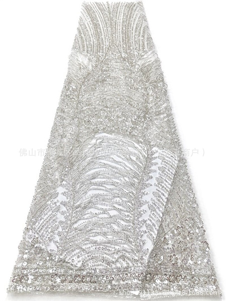 Fabricante pesado flange cuentas de tela de moda diseño europeo y americano vestido de cena vestido de tela