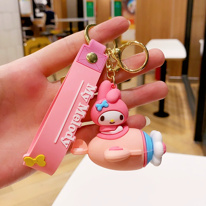 Кулон на брелке (Sanrio) Набор милых силиконовых подвесок — мягкие резиновые талисманчики, подарок на день рождения, различные персонажи