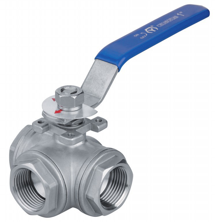 浙江南高供应不锈钢304 316三通球阀 开闭迅速 Q15F-16P 内螺纹