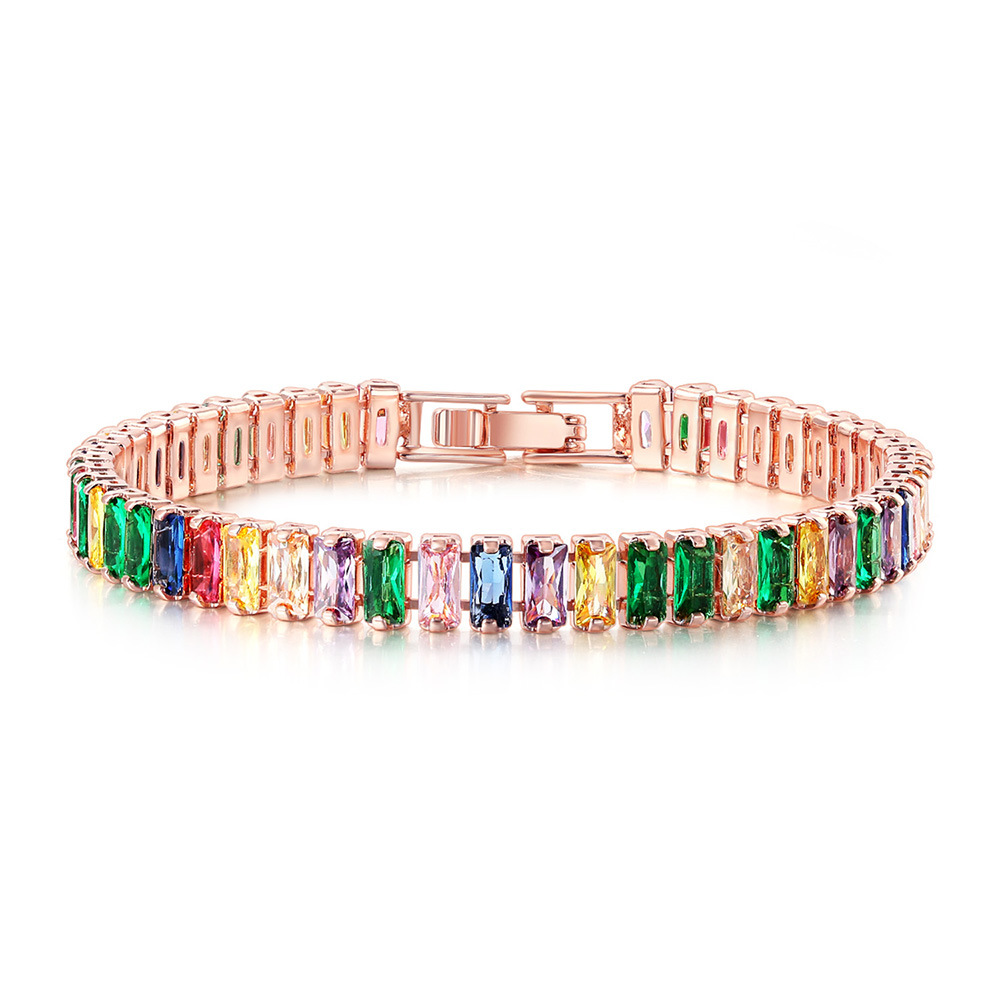 Fashion Geometric Copper Inlay Zircon Bracelets 1 Piece display picture 8