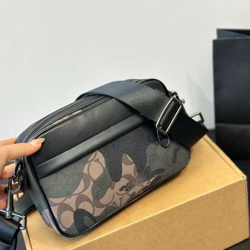 Bolso para cámara para hombre y mujer, material de PVC, bolso cruzado informal para viaje, bolso de mensajero, bolso versátil para teléfono para ir al trabajo, 22x15x5