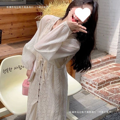 秋装法式连衣裙两件套2025新款叠穿罩衫套装韩版温柔复古小众简约