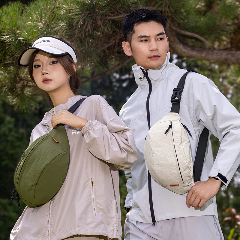 Cross-Border New Men's and Women's Chest Bags, Trendy and Versatile Large-Capacity Crossbody Bags, Mountain-Style Outdoor Sports Cycling Waist Bags