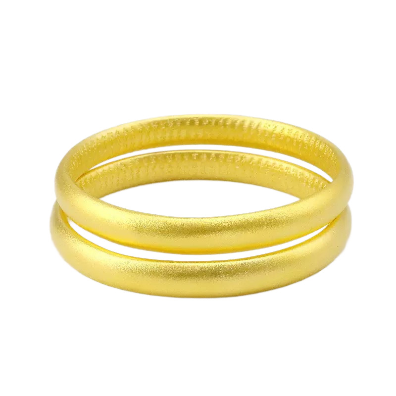 Gold Store Same Style Sand Gold Heritage Ancient Heart Sutra Bracelet Women's Mudfish Back Trendy Plain Ring Bracelet Wholesale