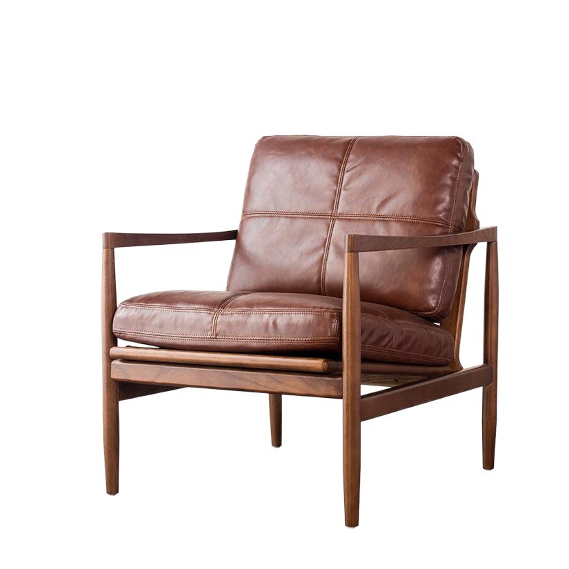 Тело Реклинер древесины золы стула софы твердой древесины такой же частоты нордическое случайное одиночное деревянное вниз полное отполированное в запасе