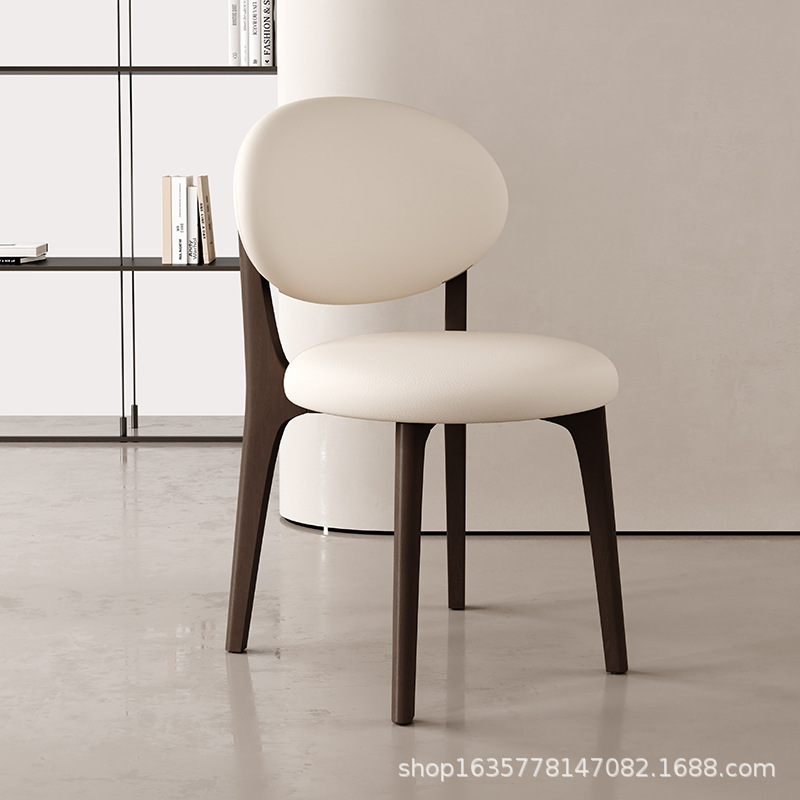 Silla de comedor de madera maciza moderna, comedor casero, hotel, cómodas sillas de respaldo, estilo nórdico, mesa de comedor simple, taburetes