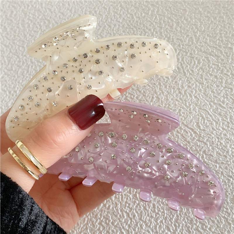 Original design girls simple fashion shark clip hair accessories Europe and the United States cross-border jelly color temperament hair grab wholesale