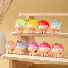 夜光天使宝宝萌粒公仔树脂桌面小摆件创意礼品直播对对碰盲盒批发