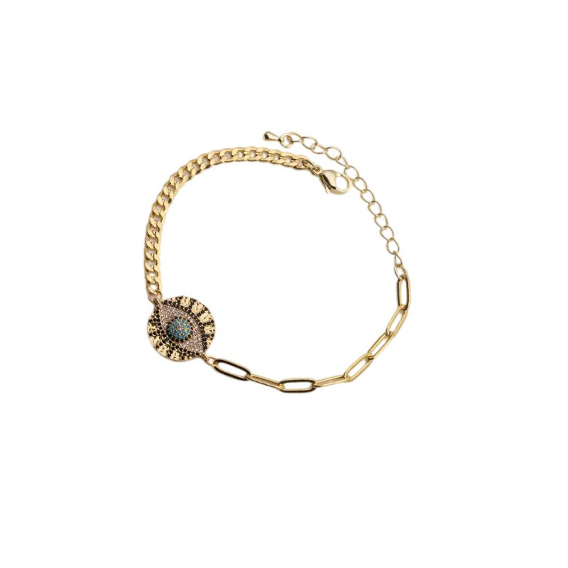 Copper Zircon Devil Eyes Adjustable Hand Jewelry Female Bracelet Fashion Blue Eye Bracelet