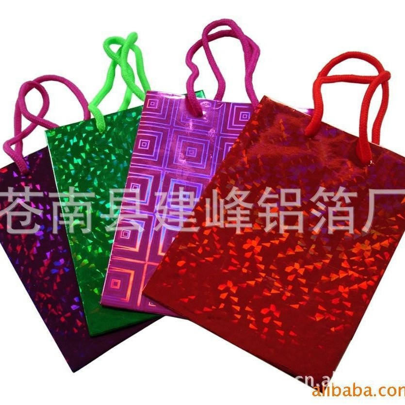 镭射纸袋 包装纸袋 镭射袋　镭射覆膜包装纸袋